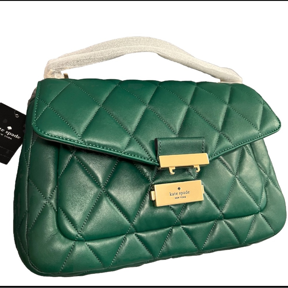 NWT KATE SPADE New York Quilted Emerald
